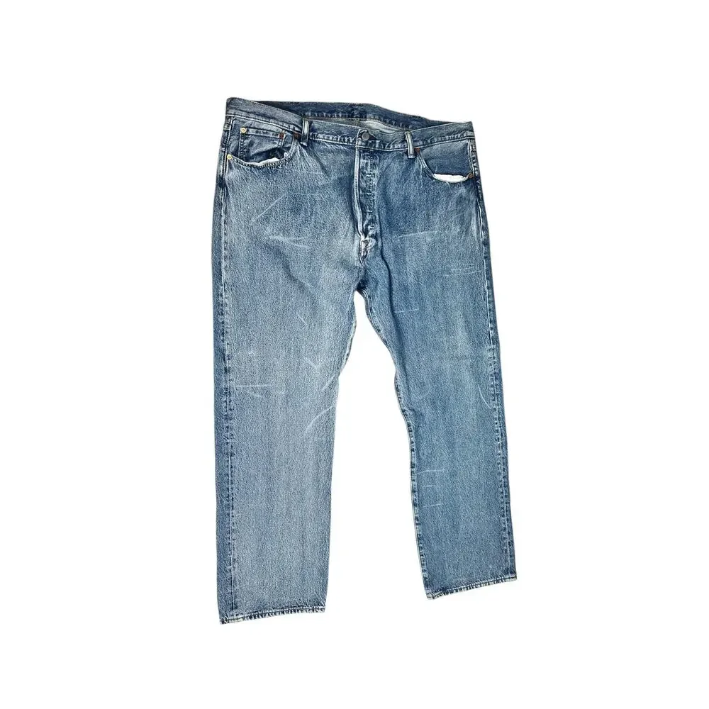 Levi's 501 Original Straight Jeans Medium Wash Button Fly Big Tall 44x32 00501